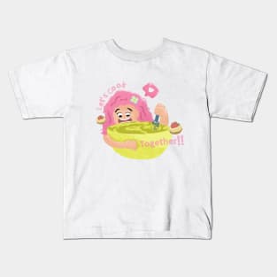 Lets Cook Together Design T-Shirt Kids T-Shirt